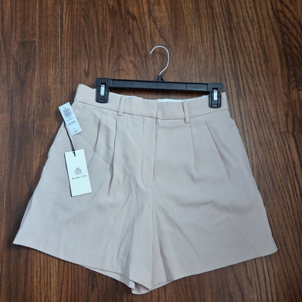 Aritzia Babaton High Waist Tan Shorts